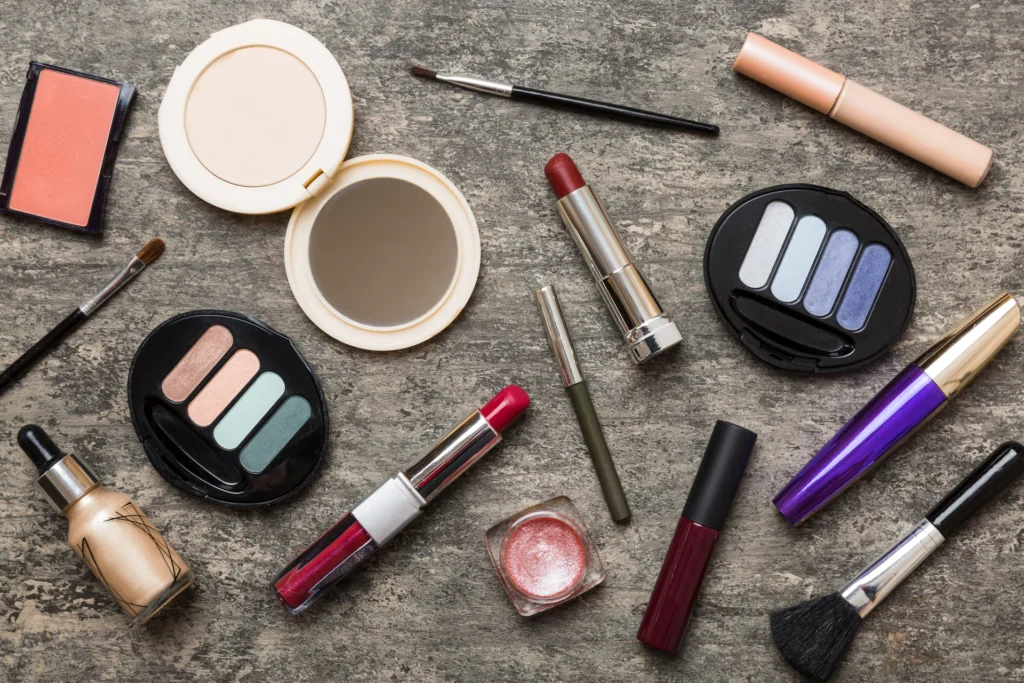 Korean cosmetics manufacturer production line with skincare products